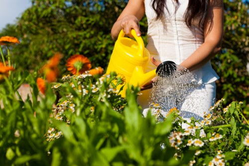 Professional landscape gardener working in Sutton