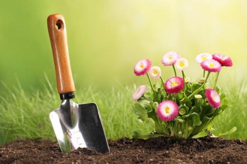 Eco-friendly garden clearance process with green waste recycling